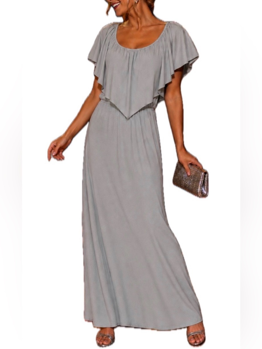 VTG. Grey/Silver Dress. Size M.